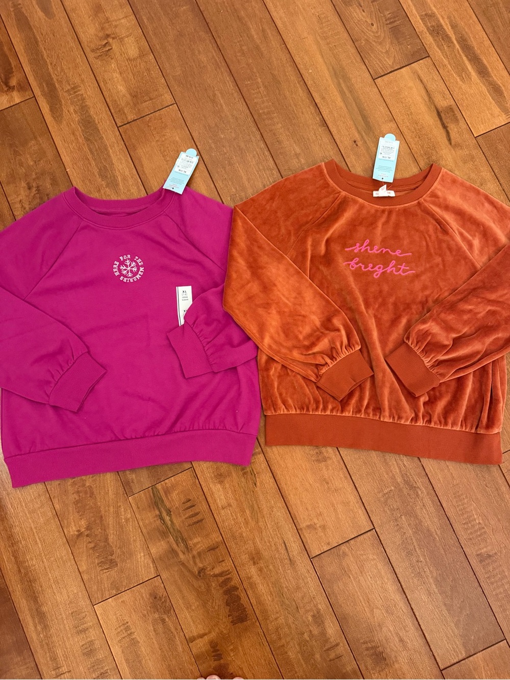 Cat & Jack Girls Sweatshirts - Magenta & Rust Orange